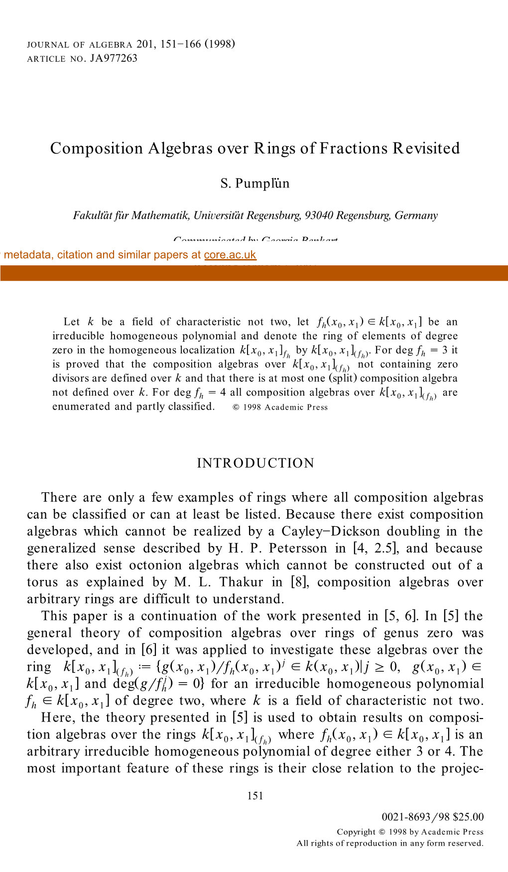 Composition Algebras Over Rings of Fractions Revisited