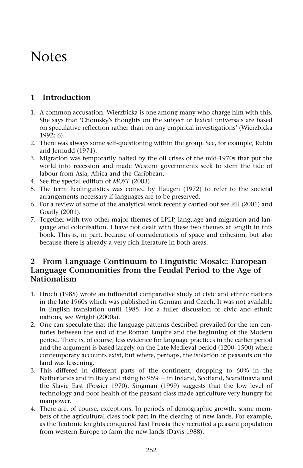 1 Introduction 2 from Language Continuum to Linguistic Mosaic