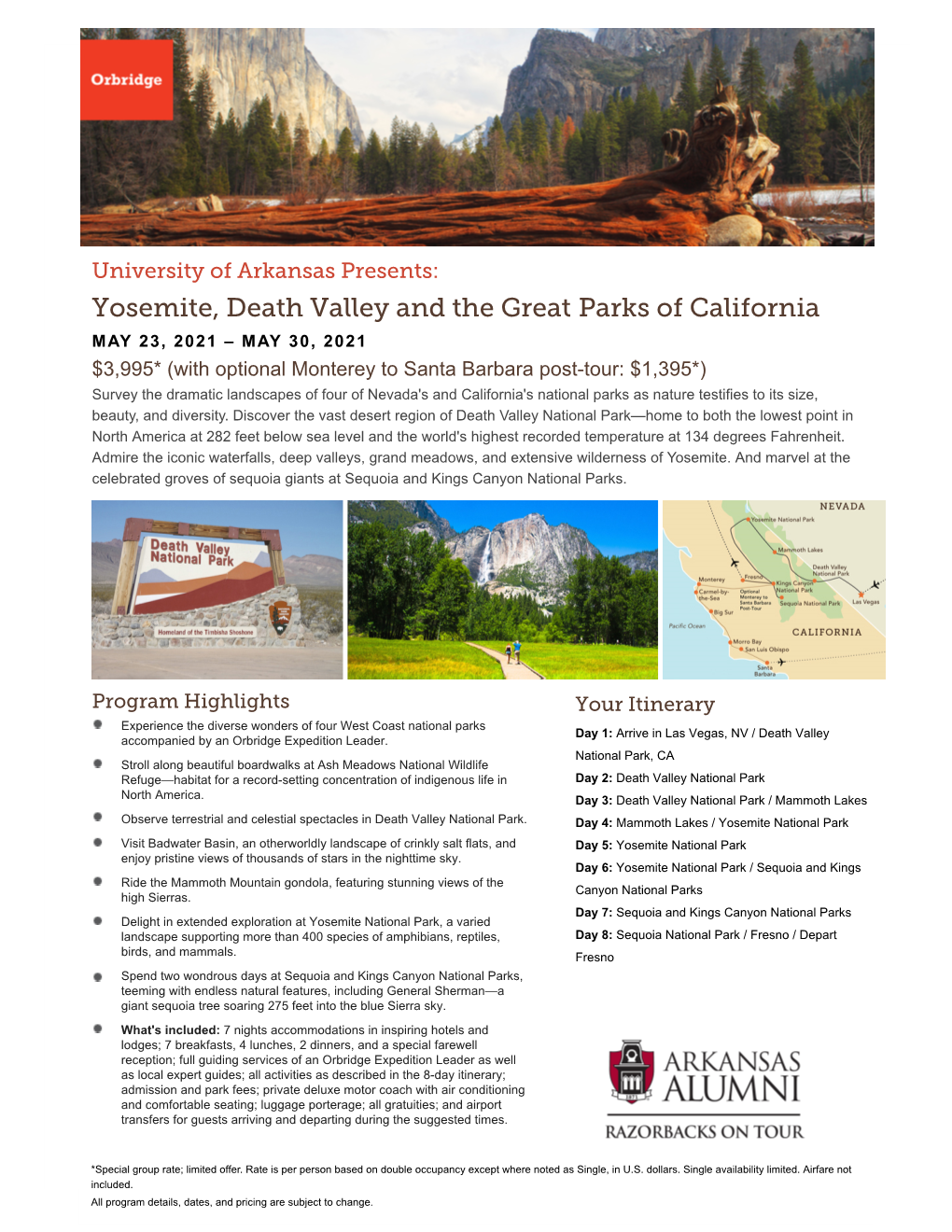 Yosemite, Death Valley and the Great Parks of California