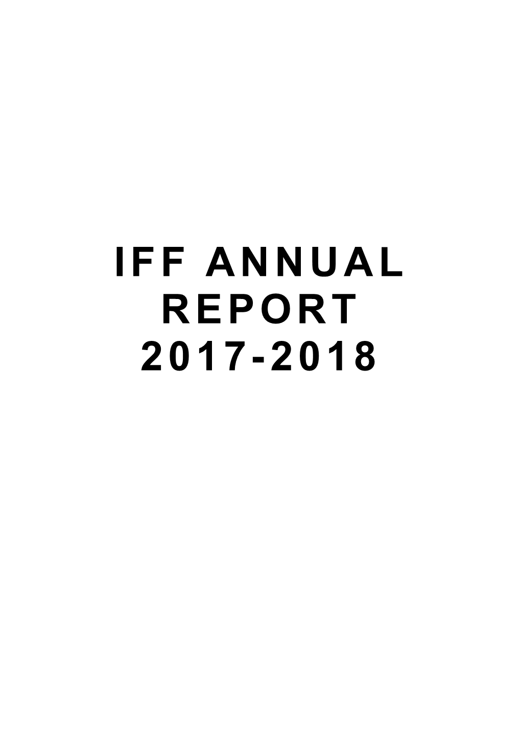 Iff Annual Report 2017-2018