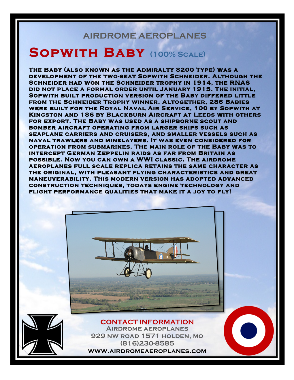 Sopwith Baby (100% Scale)