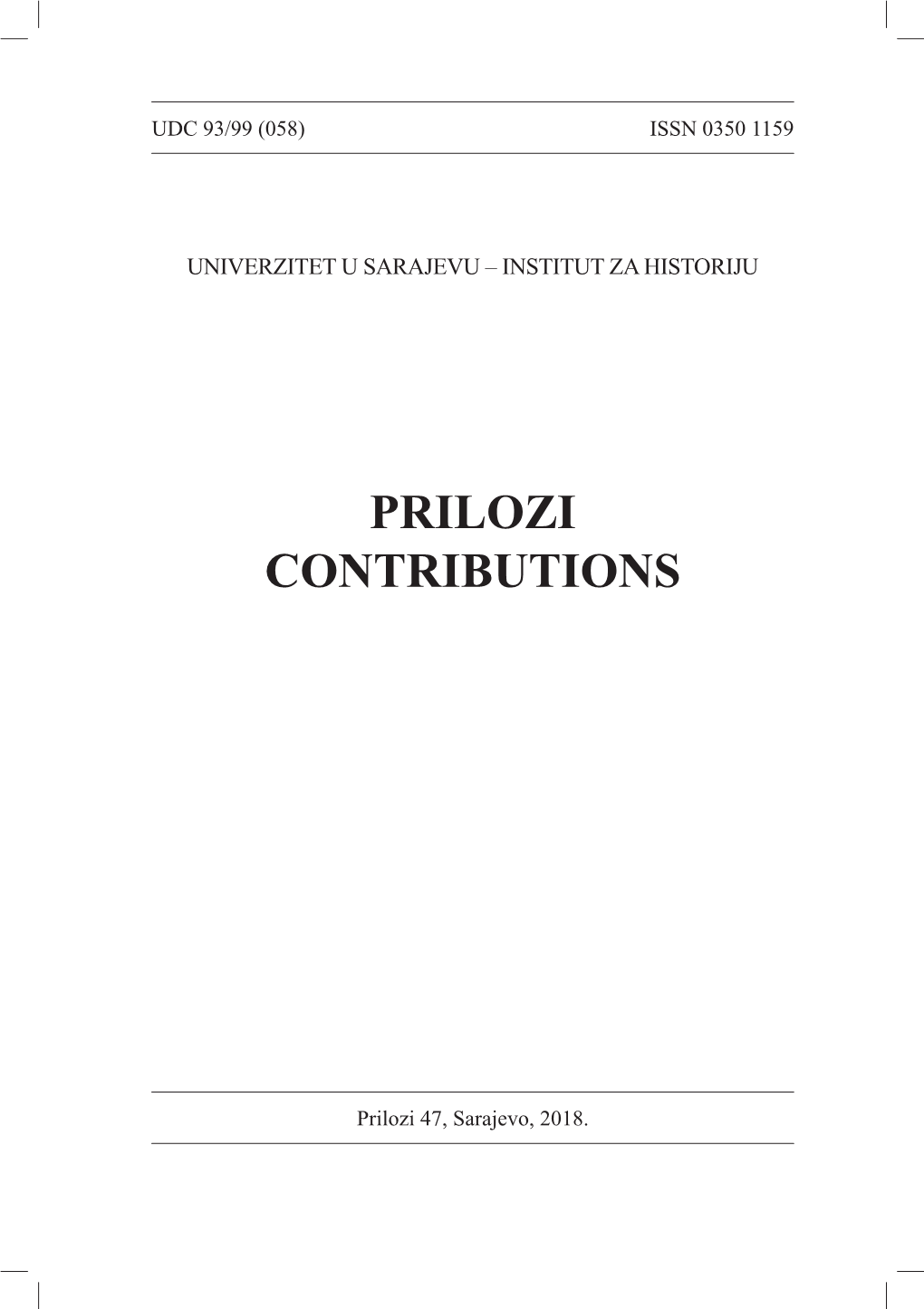 Prilozi Br. 47 (2018)