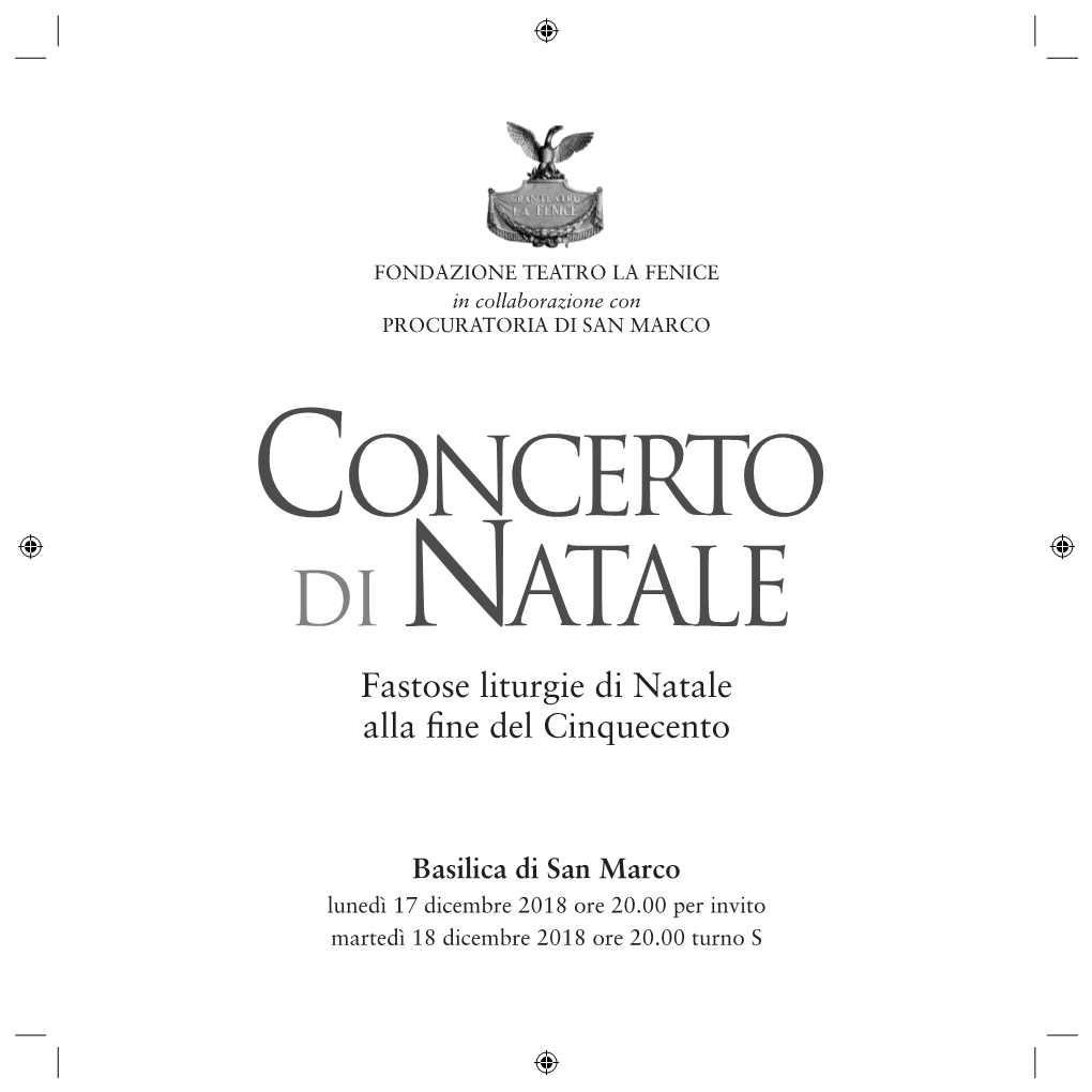 Concerto Di Natale Fastose Liturgie Di Natale Alla Fine Del Cinquecento