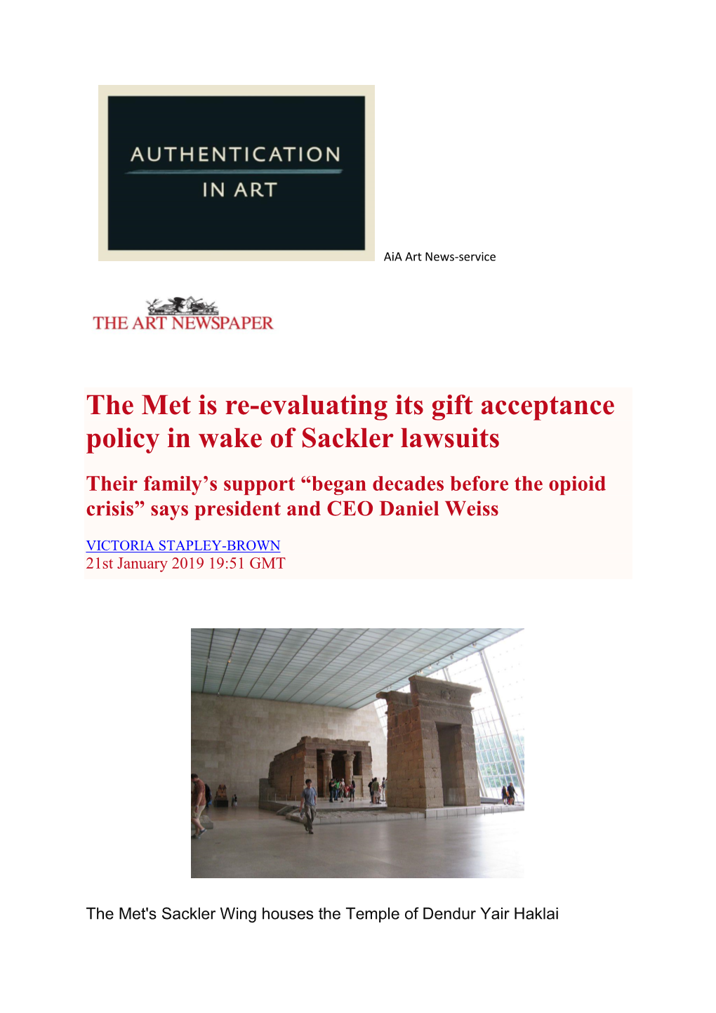 The Met Is Re-Evaluating Its Gift Acceptance Policy in Wake Of