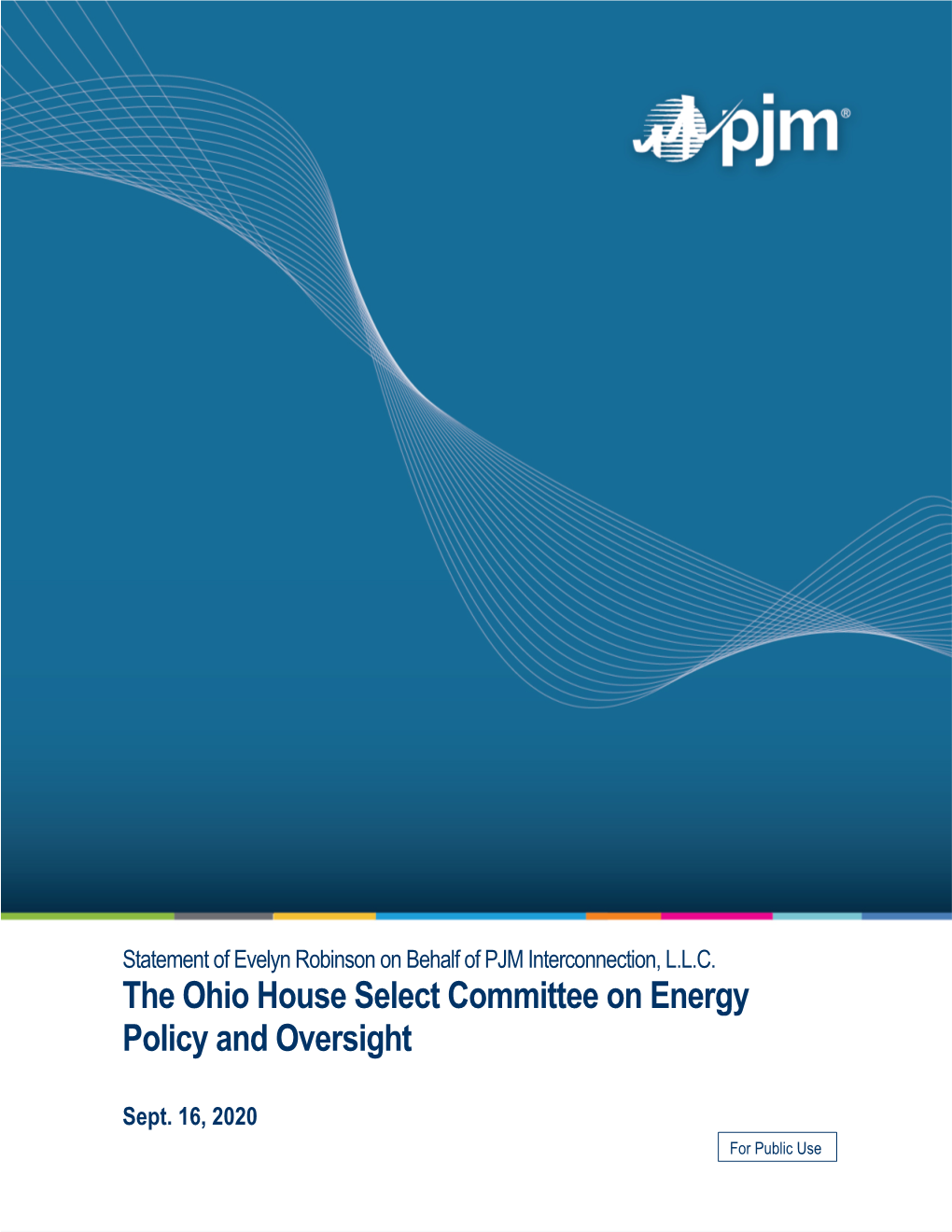 Statement of Evelyn Robinson to the Ohio House Select Committee On