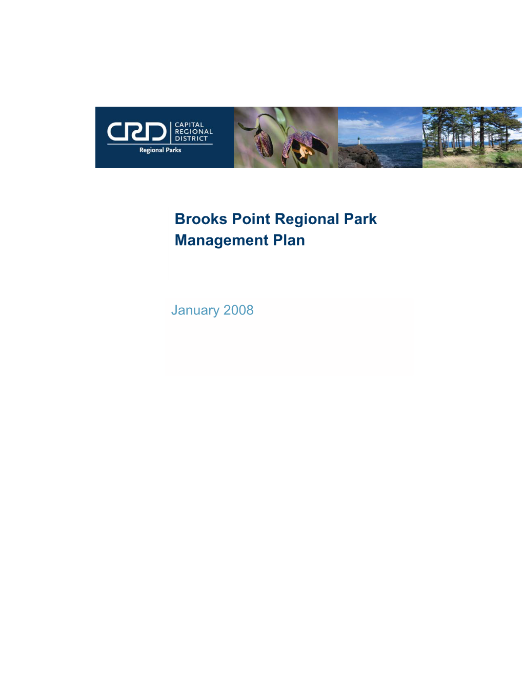 Brooks Point Regional Park Management Plan