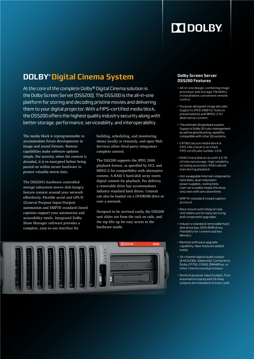 DOLBY® Digital Cinema System