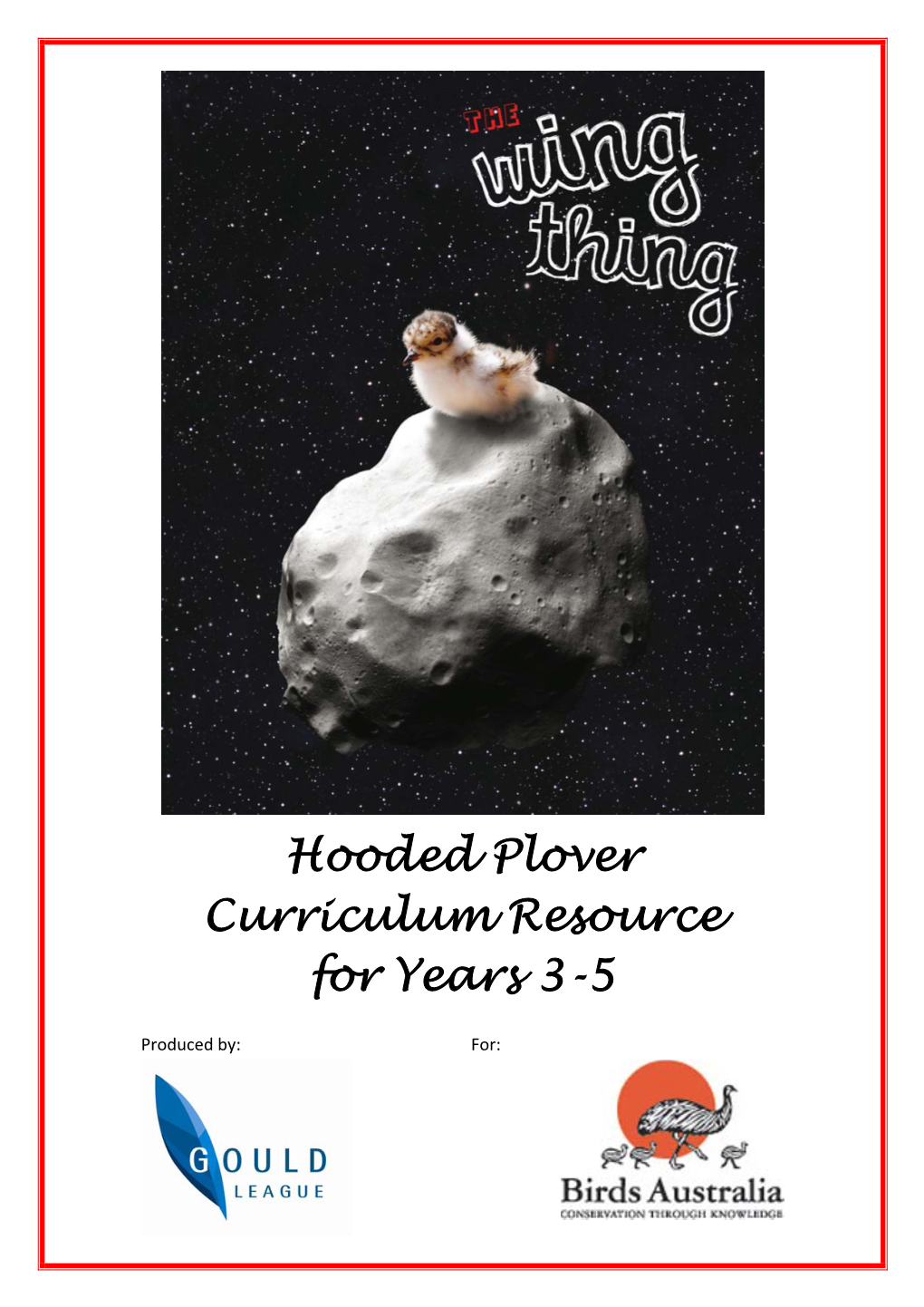 Hooded Plover Curriculum Resource for Years 3-5