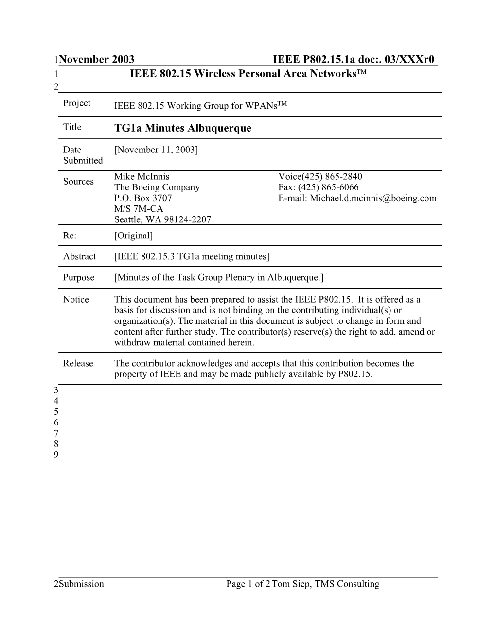 IEEE 802.15 Wireless Personal Area Networks Ô s1