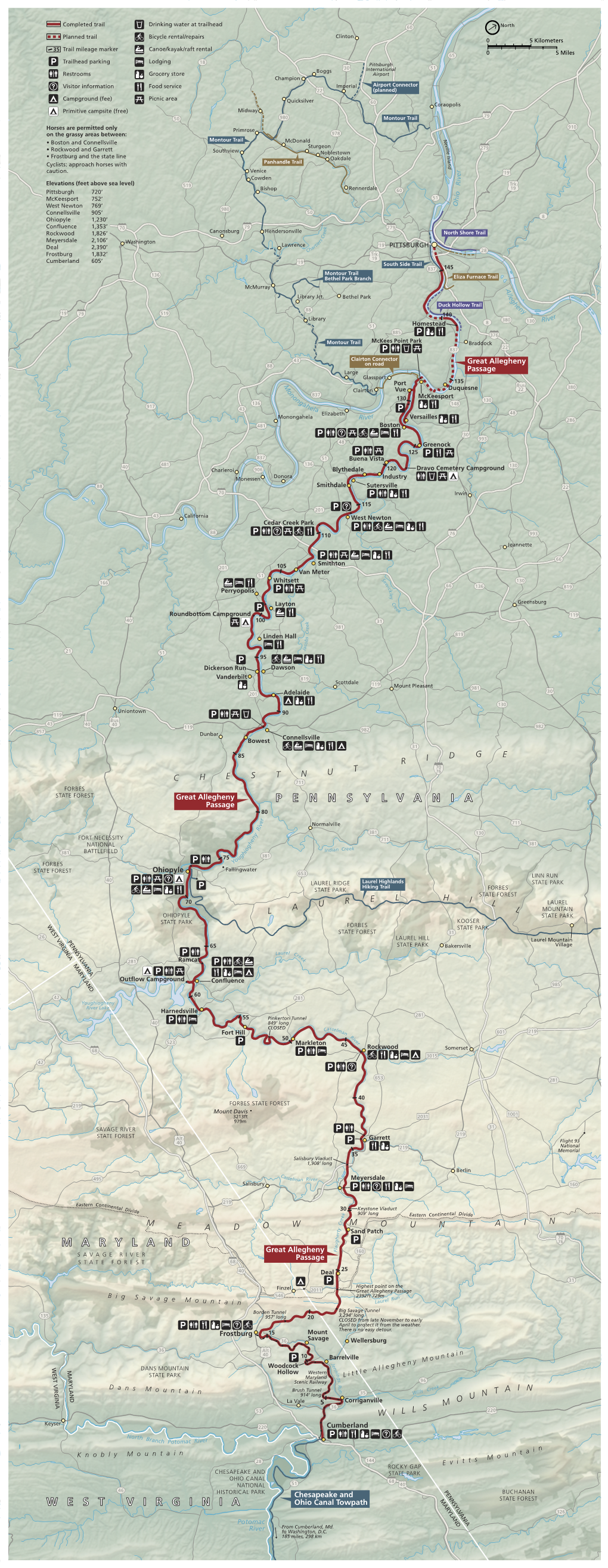 Great-Allegheny-Passage-Trail-Map