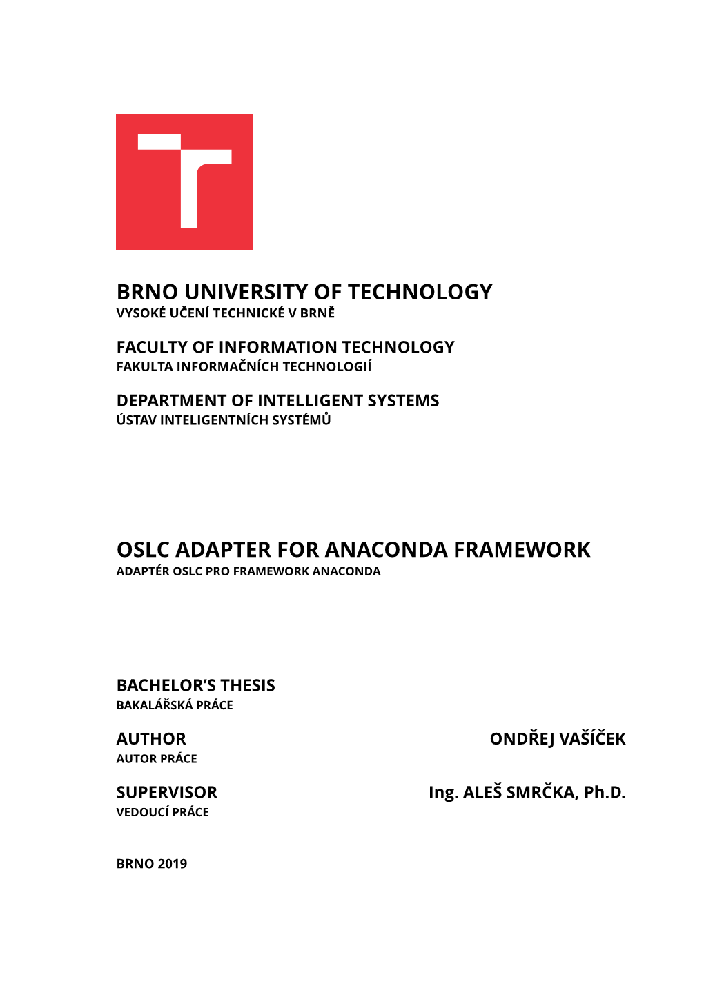 Brno University of Technology Oslc Adapter