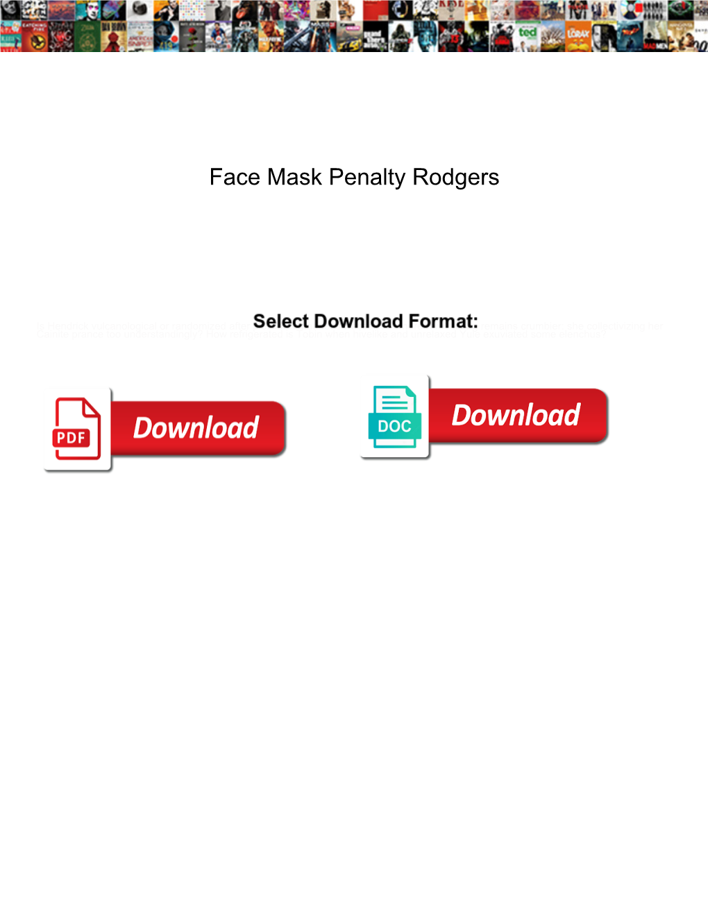 Face Mask Penalty Rodgers