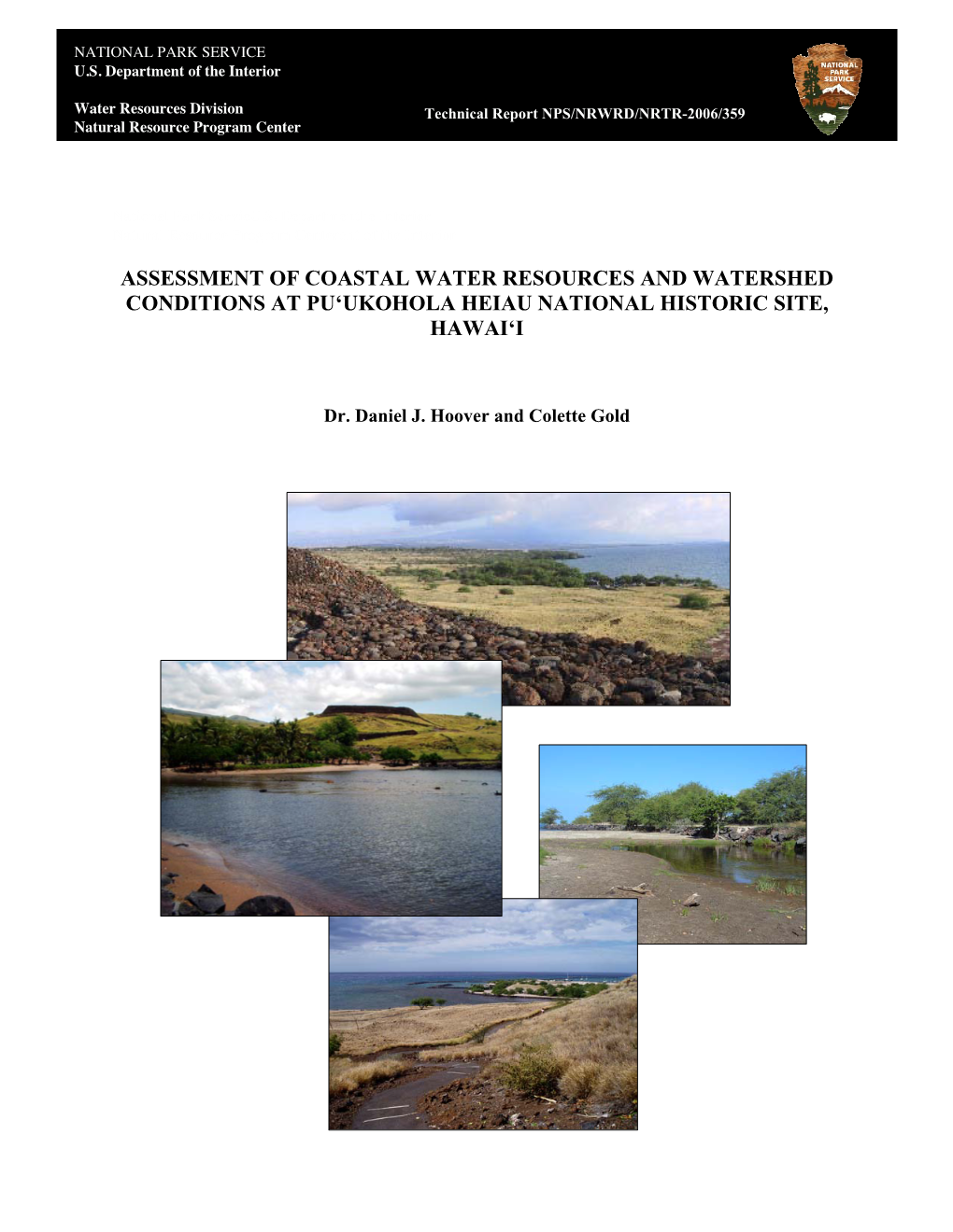 Assessment of Coastal Water Resources and Watershed Conditions at Pu‘Ukohola Heiau National Historic Site, Hawai‘I