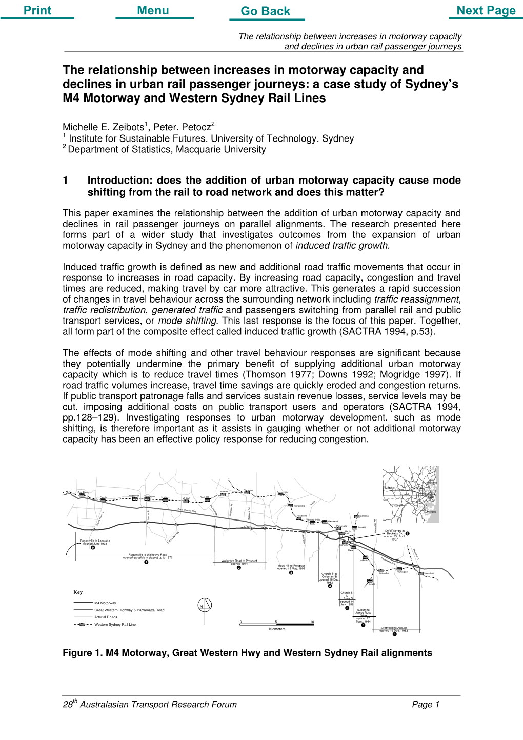 The Relationship Between Increases in Motorway Capacity and Declines in Urban Rail Passenger Journeys