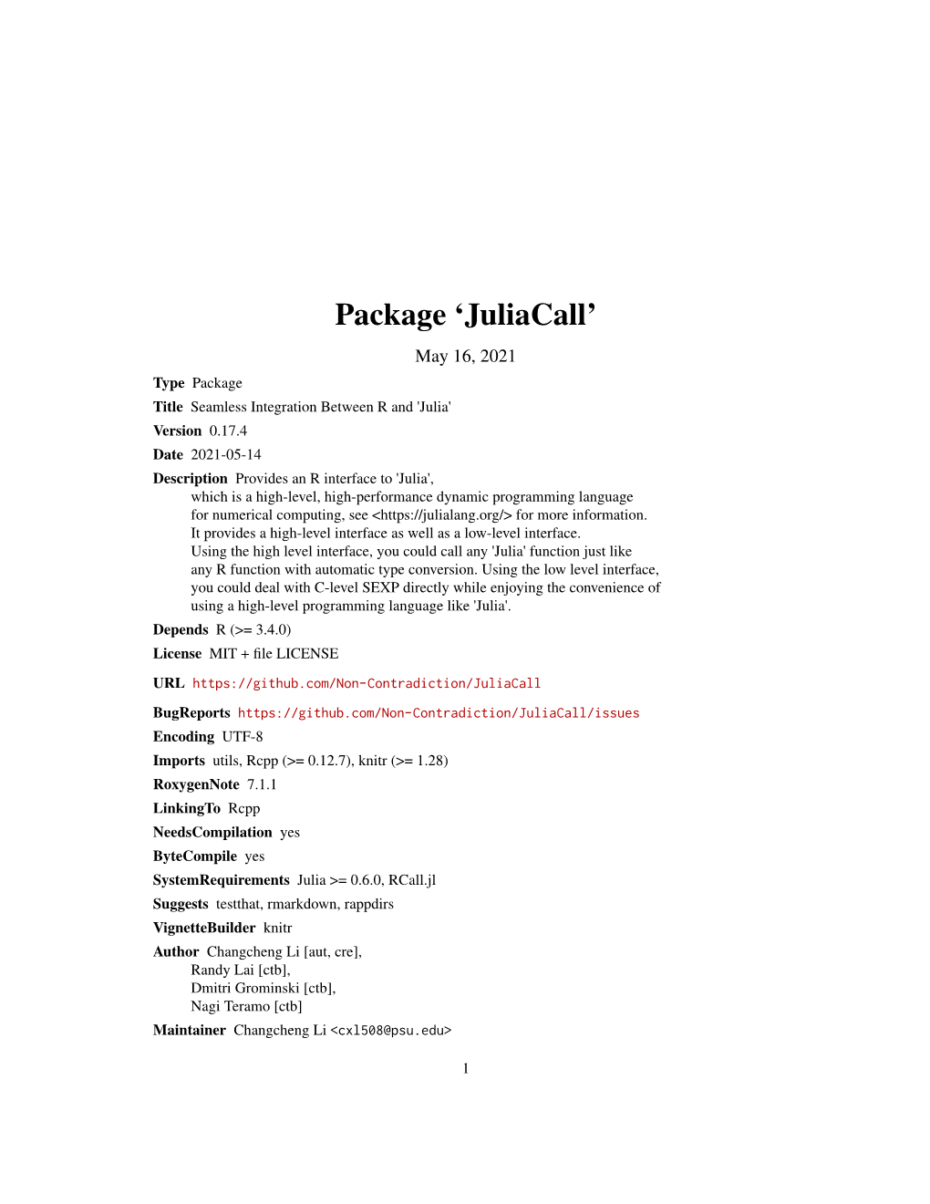 Package 'Juliacall'