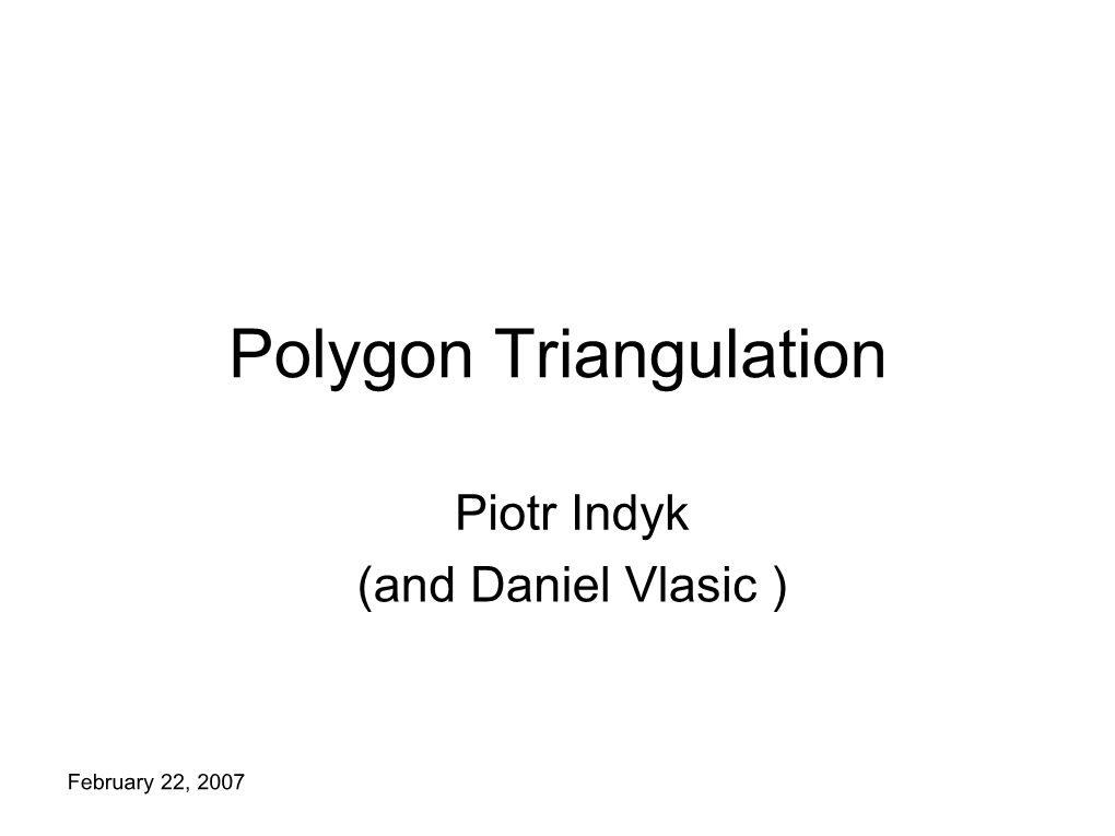 Polygon Triangulation