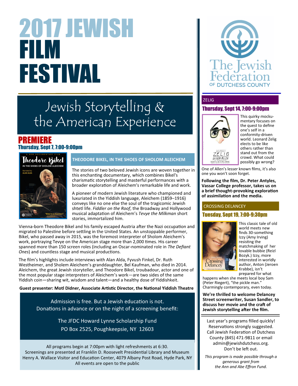 2017 Jewish Film Festival