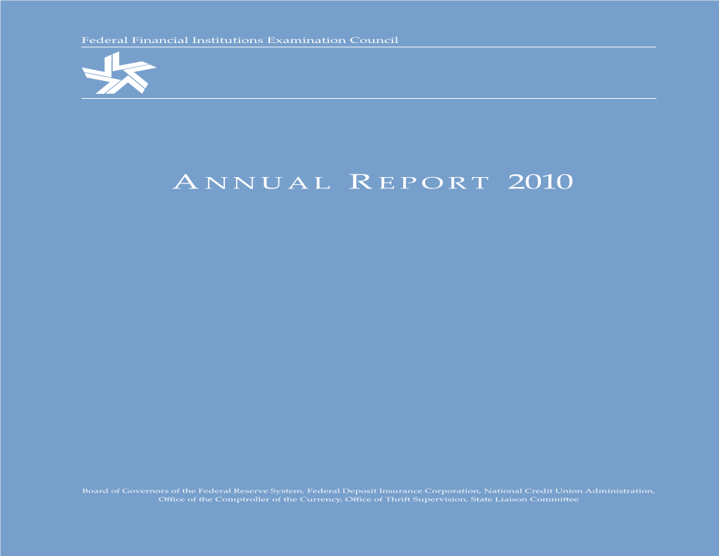 FFIEC Annual Report 2010