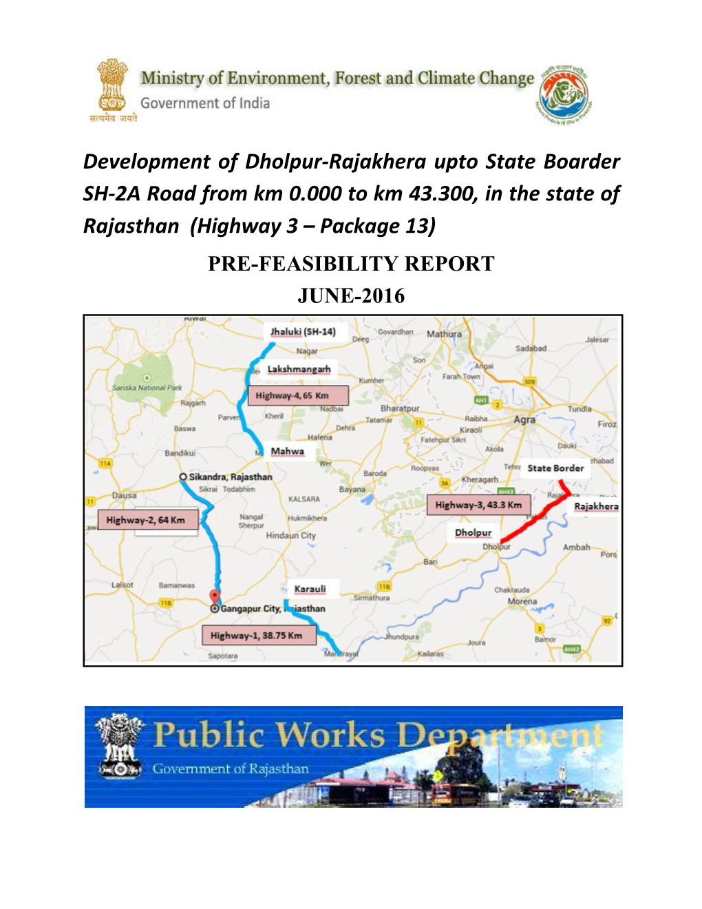 Development of Dholpur-Rajakhera Upto State Boarder SH-2A Road
