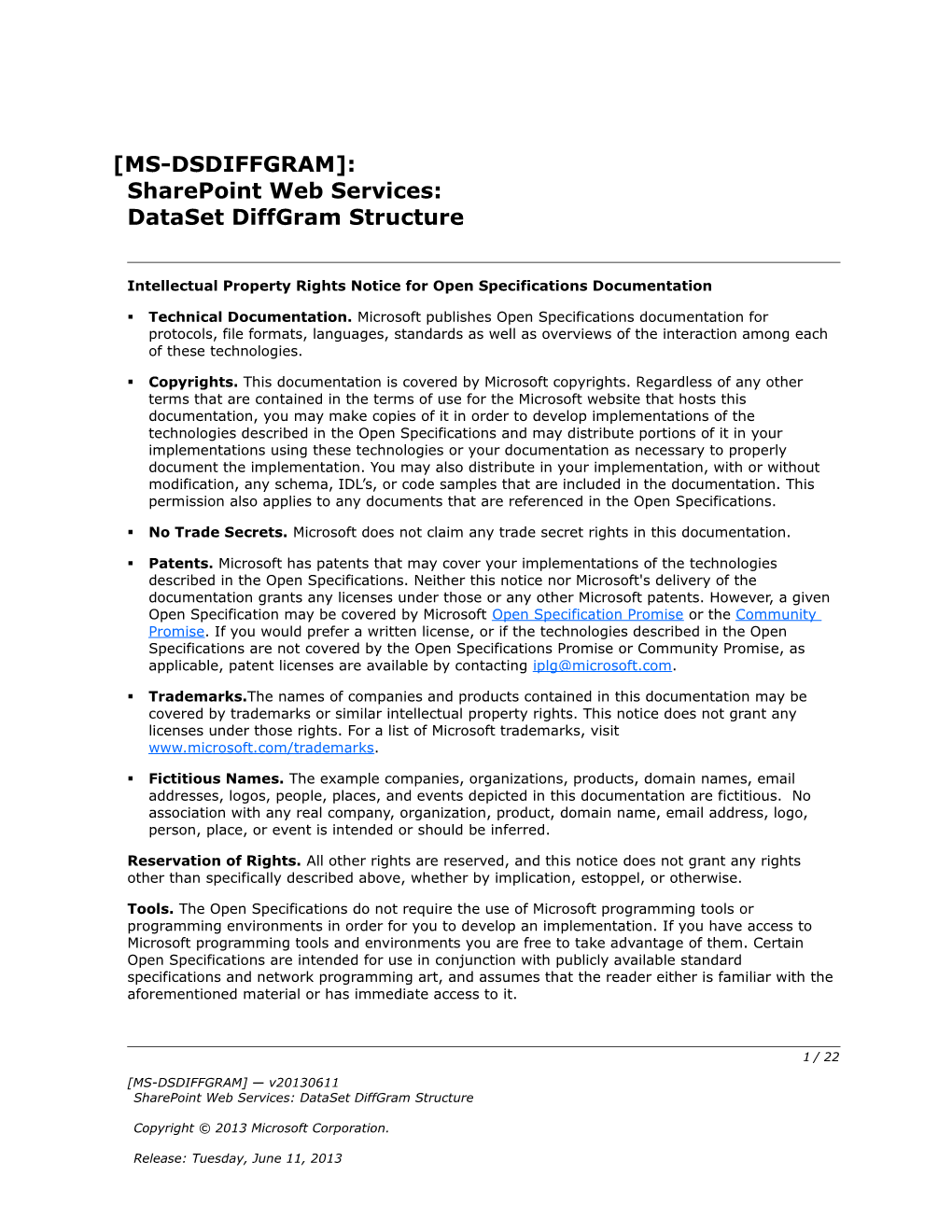 Intellectual Property Rights Notice for Open Specifications Documentation s51