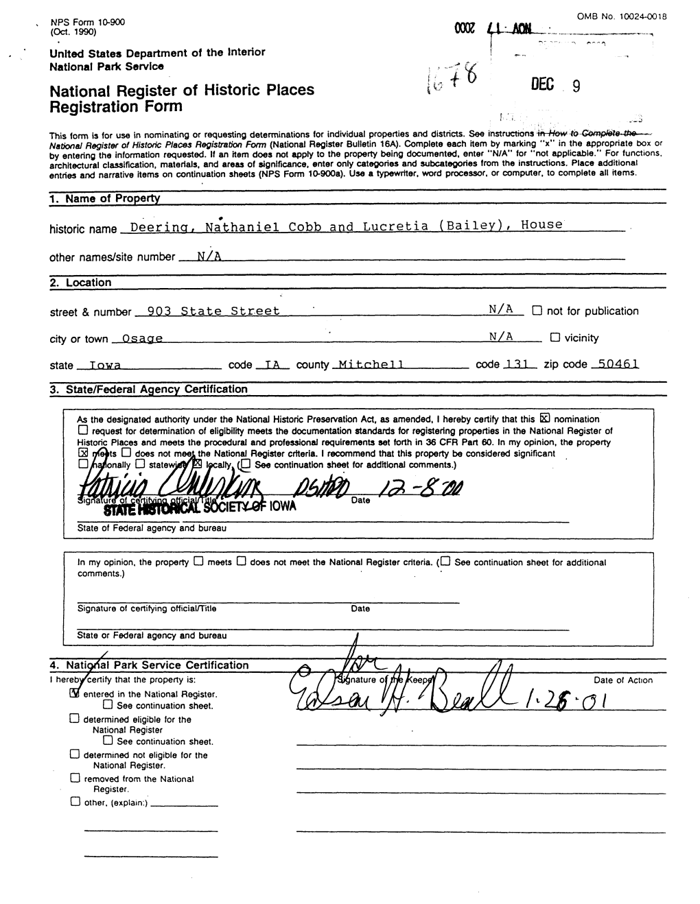 National Register of Historic Places Registration Form (National Register Bulletin 16A)