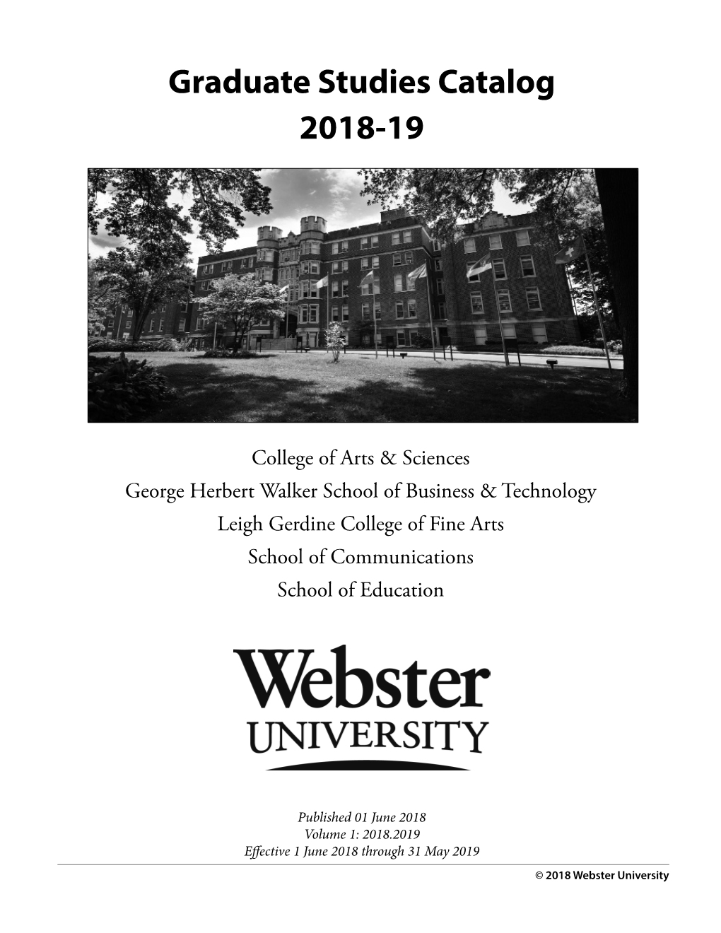 Graduate Studies Catalog 2018-19