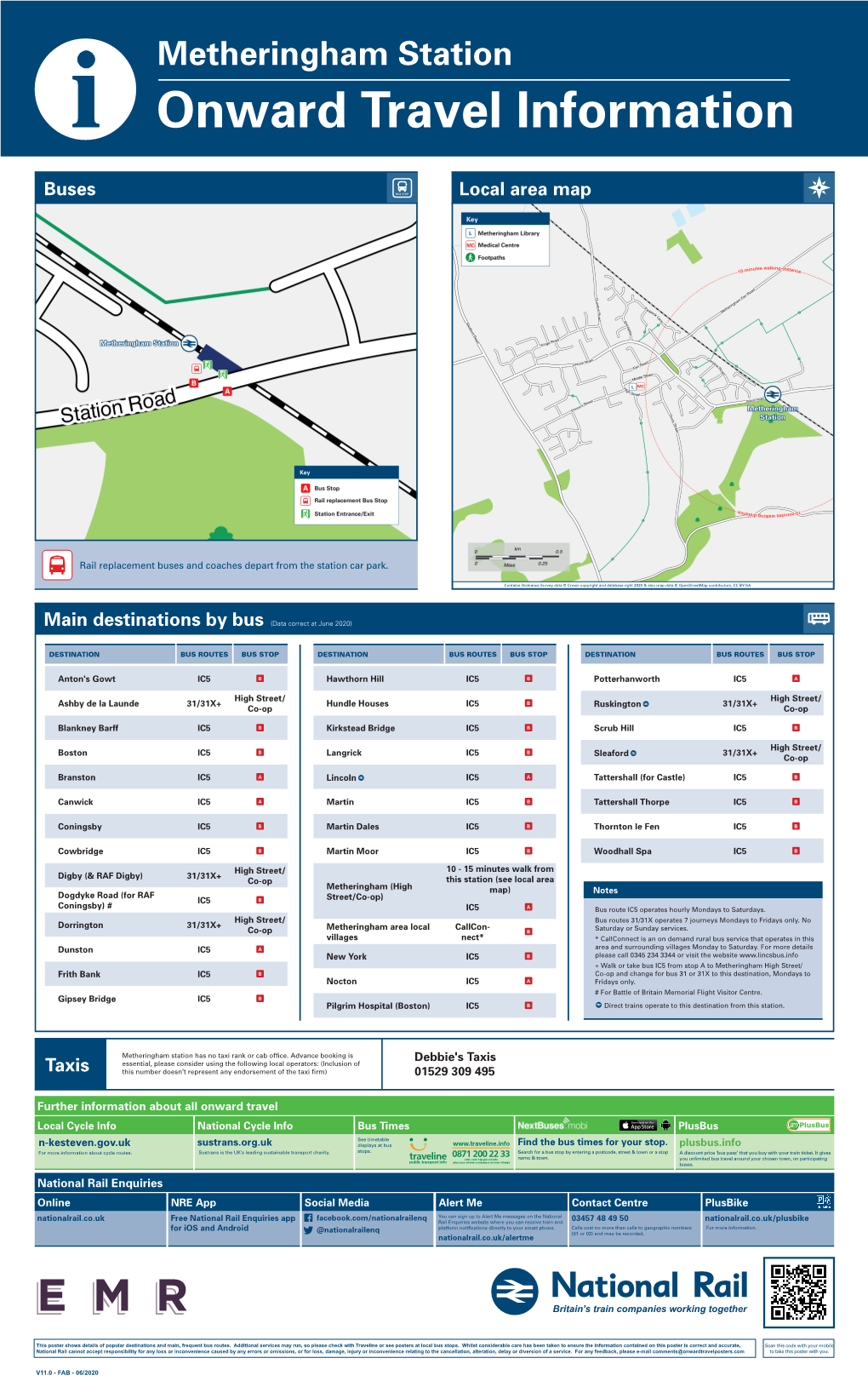 Local Area Map Buses Taxis