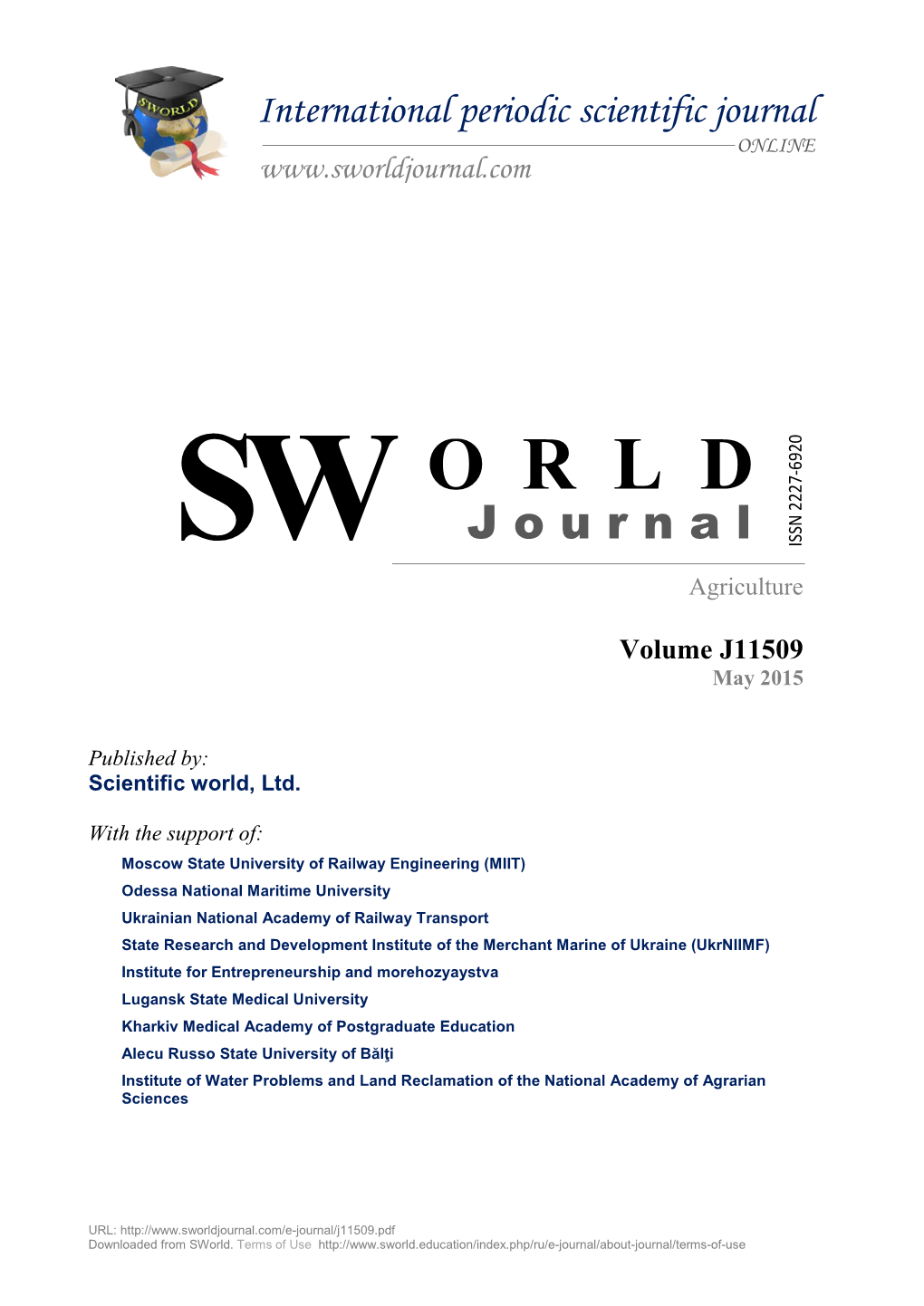 Сборник Научных Трудов Sworld, Т.37, 2013
