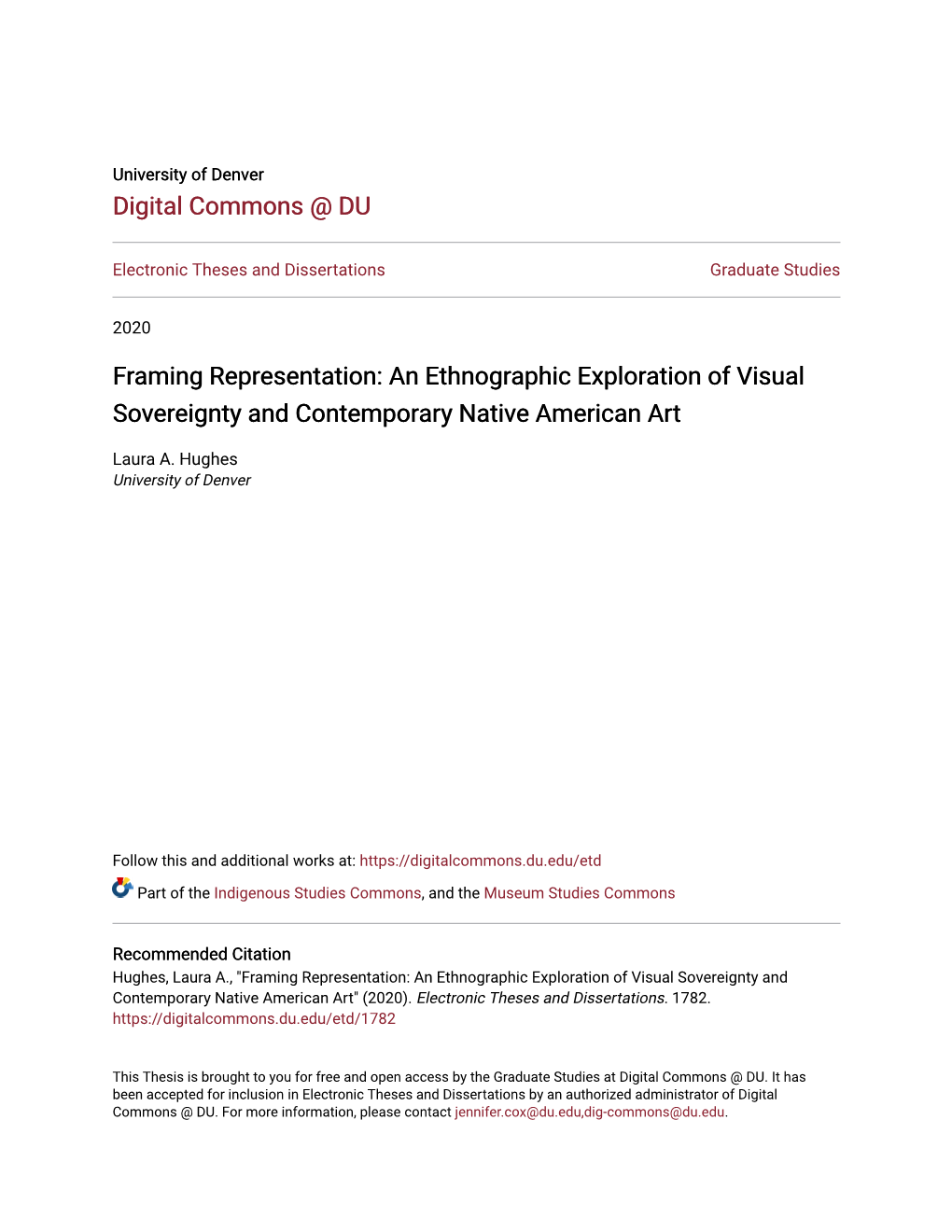 An Ethnographic Exploration of Visual Sovereignty and Contemporary Native American Art