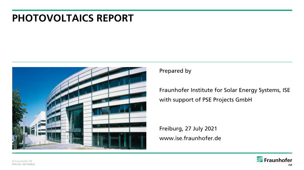 Photovoltaics Report, Fraunhofer Institute for Solar Energy