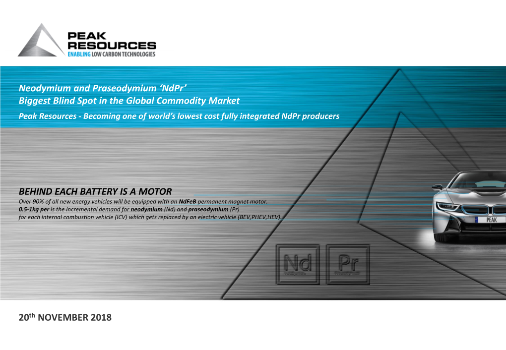 Neodymium and Praseodymium 'Ndpr'