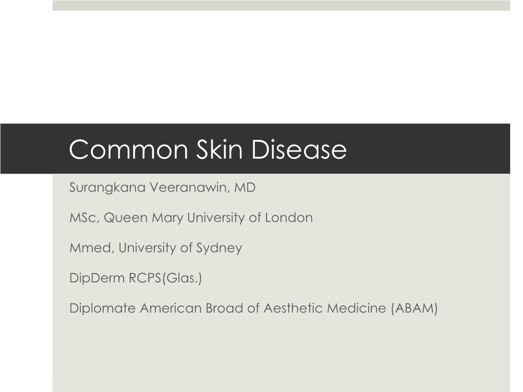 Common Skin Disease