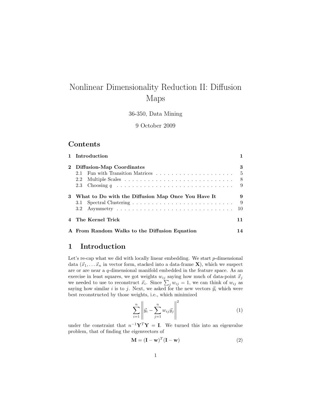 Diffusion Maps