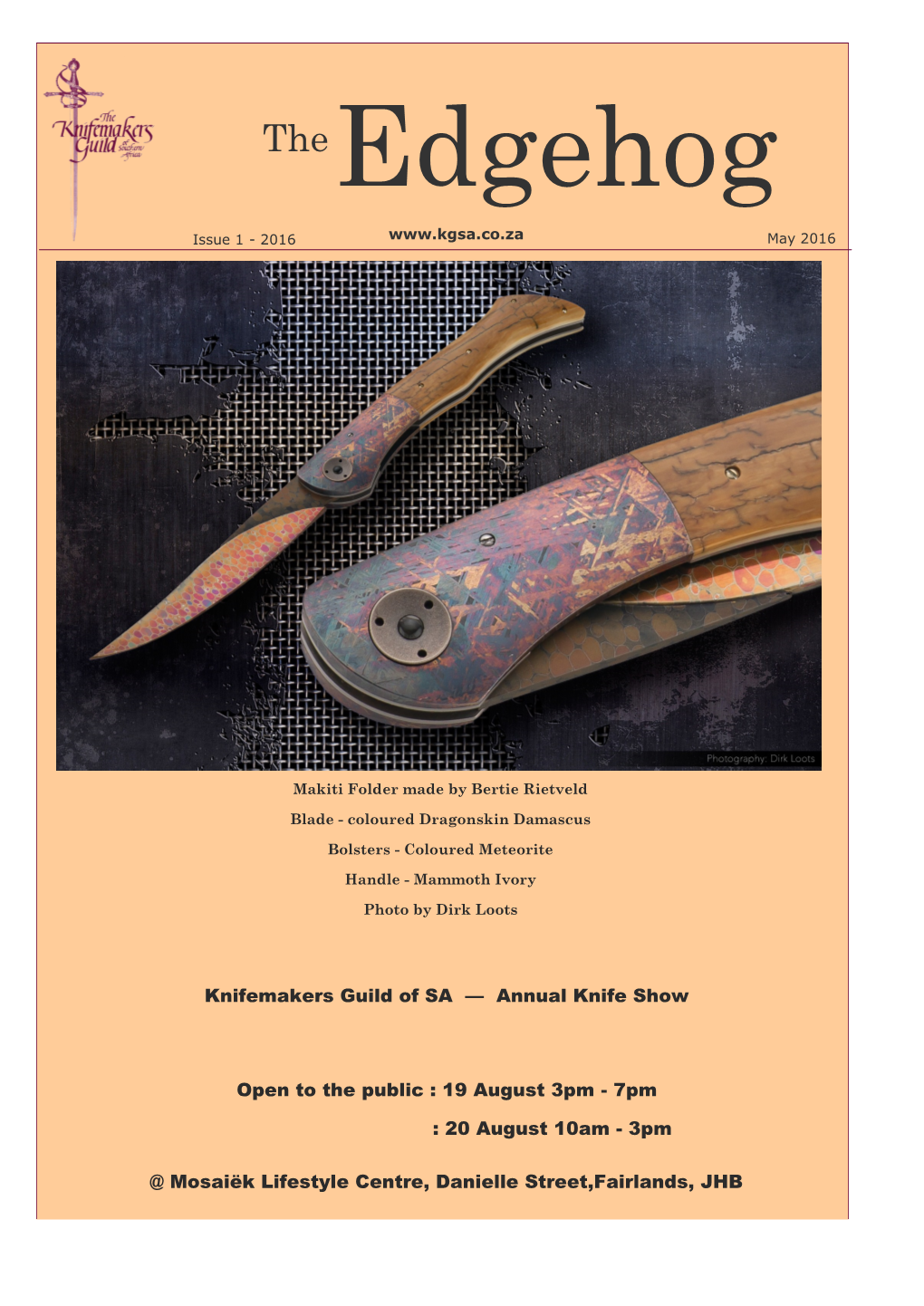 Knifemakers Guild of SA — Annual Knife Show