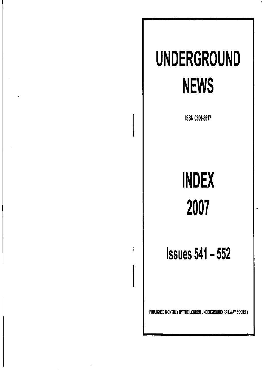 Underground News Index 2007
