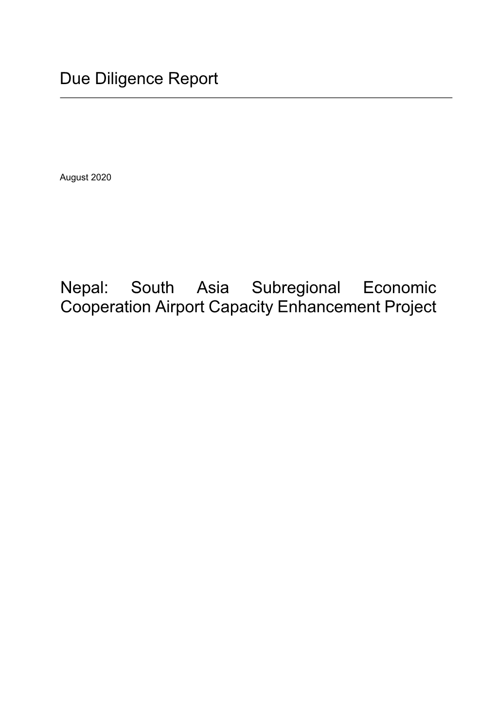 38349-031: South Asia Subregional Economic Cooperation Airport