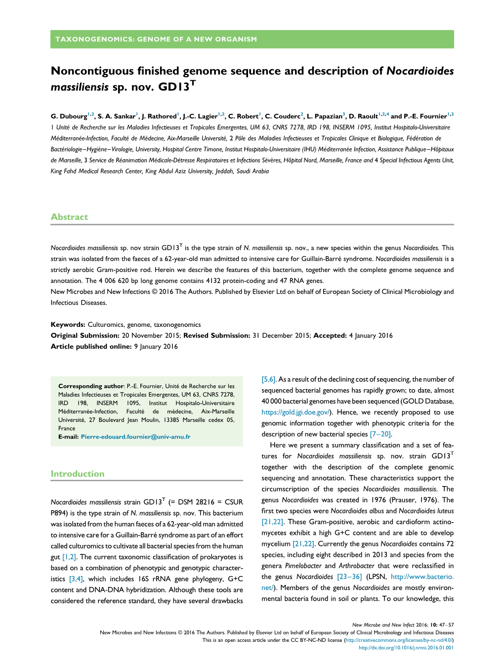 Noncontiguous Finished Genome Sequence and Description Of