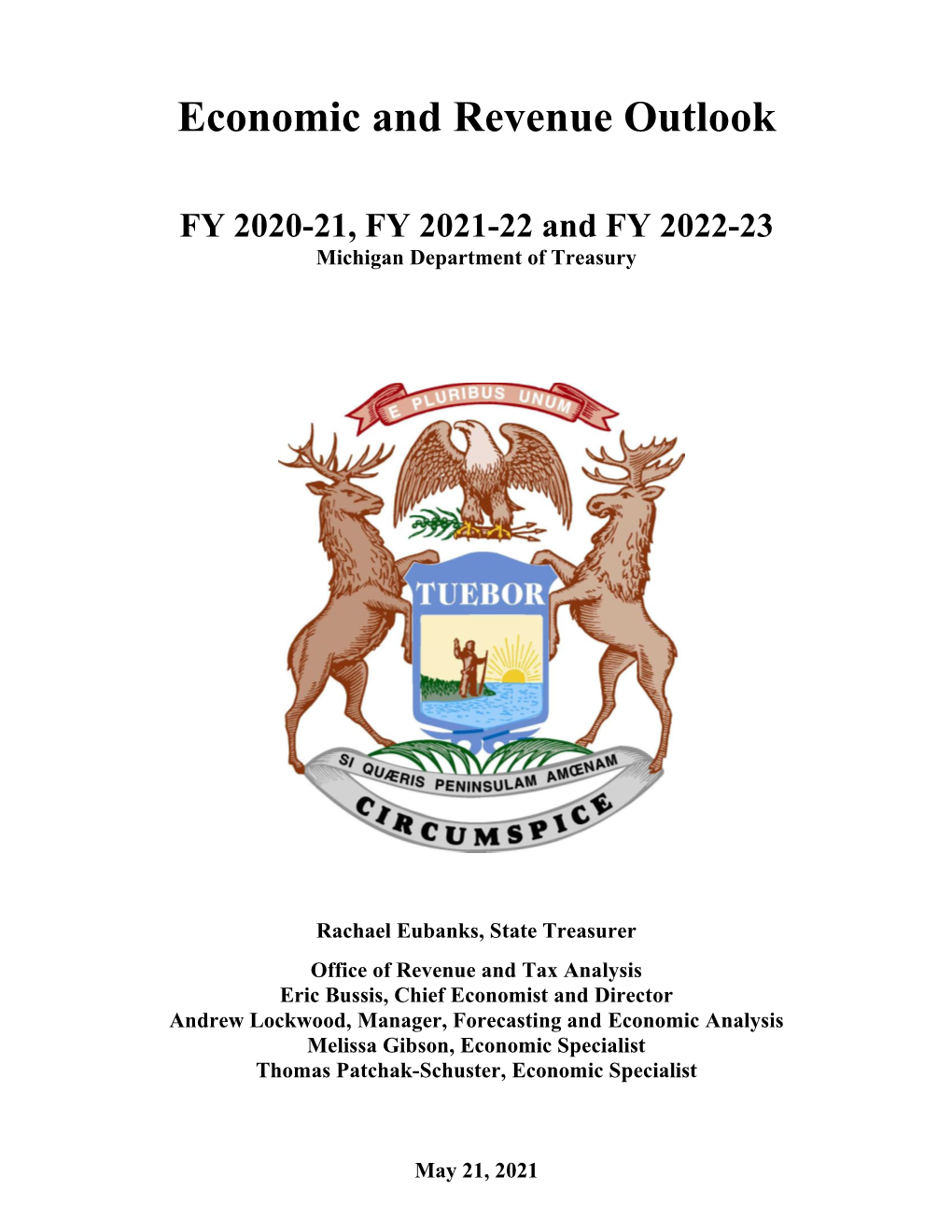 FY 2020-21, FY 2021-22 and FY 2022-23 Michigan Department of Treasury