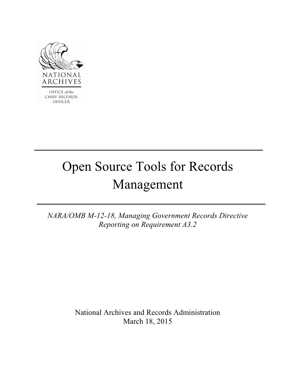 Open Source Tools for Records Management Report