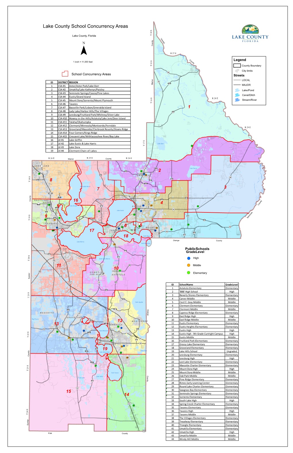 School Concurrency Areas