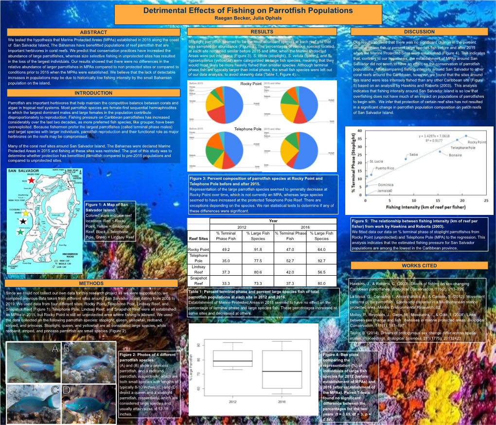 139Â•Fl Detrimental Effects of Fishing on Parrotfish Populations