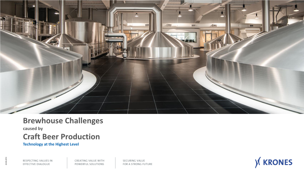 Brewhouse Challenges Craft Beer Production