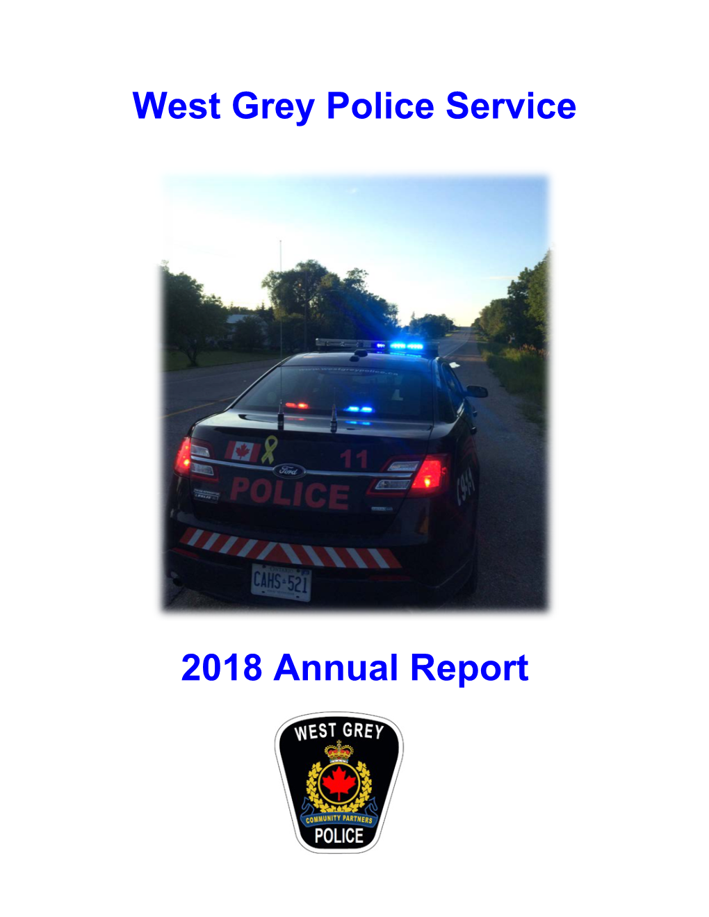 About the West Grey Police Service