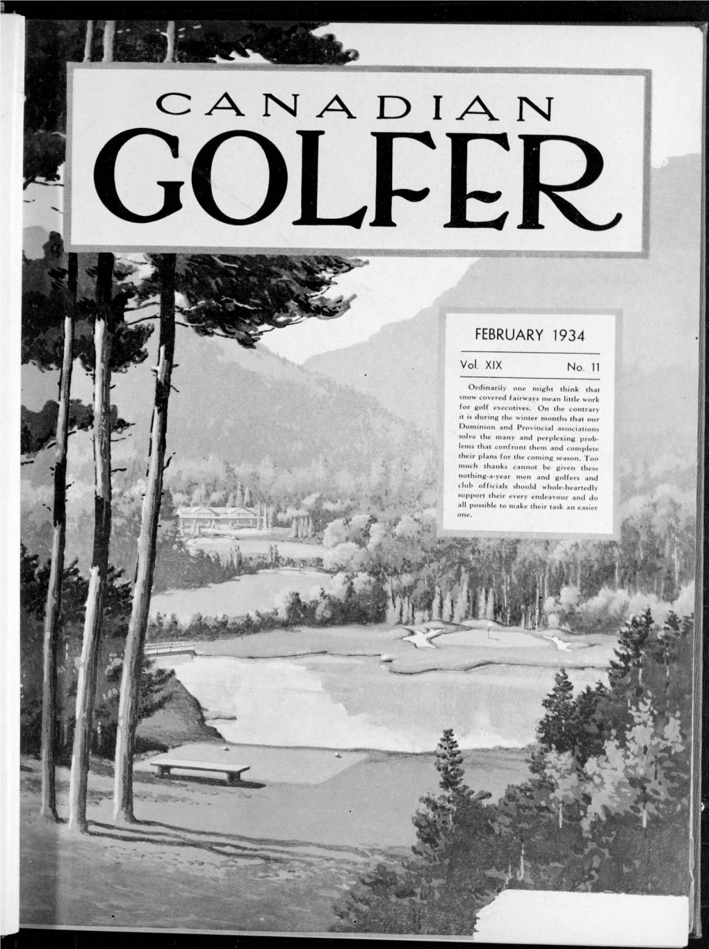 Canadian Golfer, February, 1934