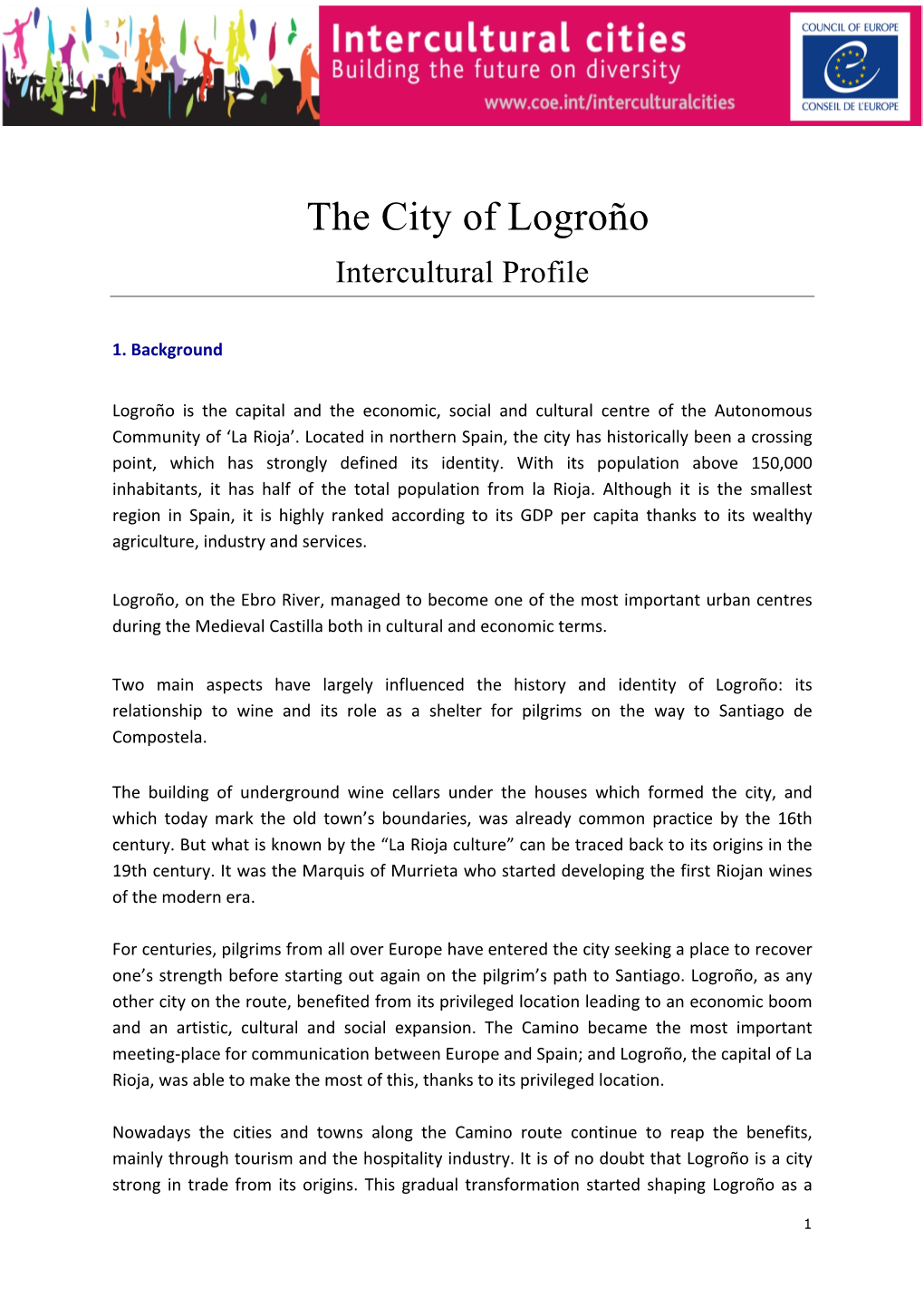 The City of Logroño Intercultural Profile