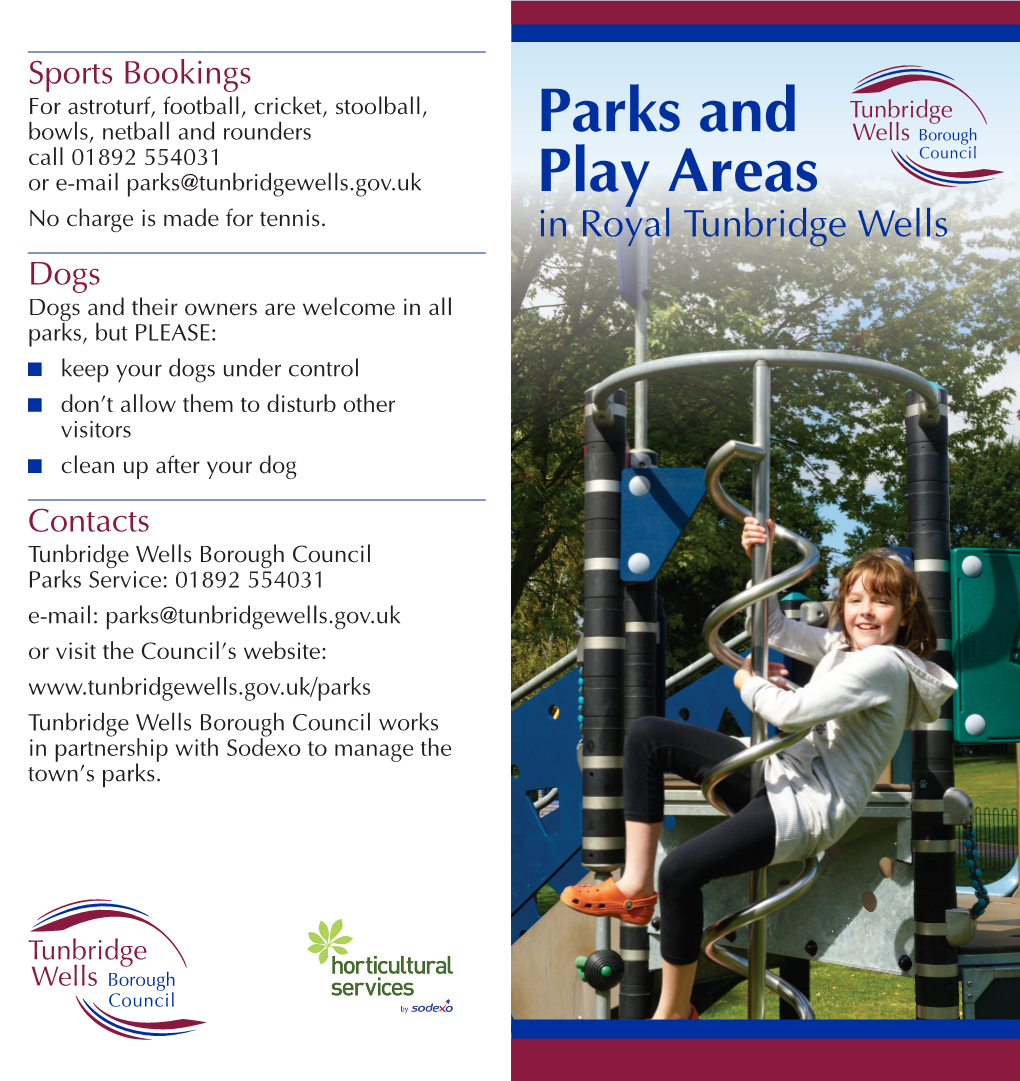 Parks and Play Areas in Royal Tunbridge Wells