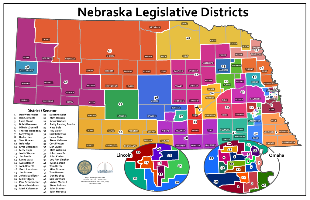 Nebraska Legislative Districts