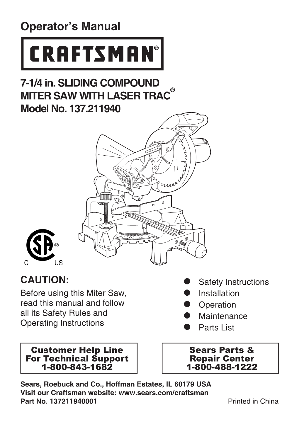 Craftsman Compound Miter Saw Manual