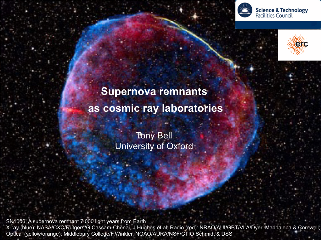 Supernova Remnants As Cosmic Ray Laboratories