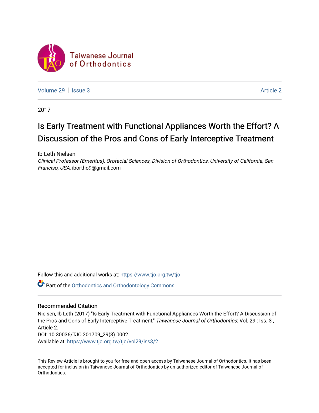 Is Early Treatment with Functional Appliances Worth the Effort? a Discussion of the Pros and Cons of Early Interceptive Treatment